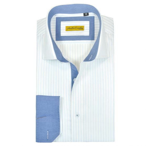 formal shirt with blue Stripes