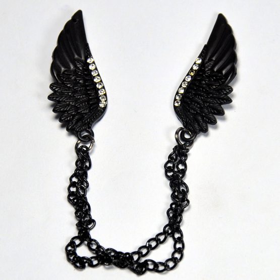 Black Wings Style Brooch
