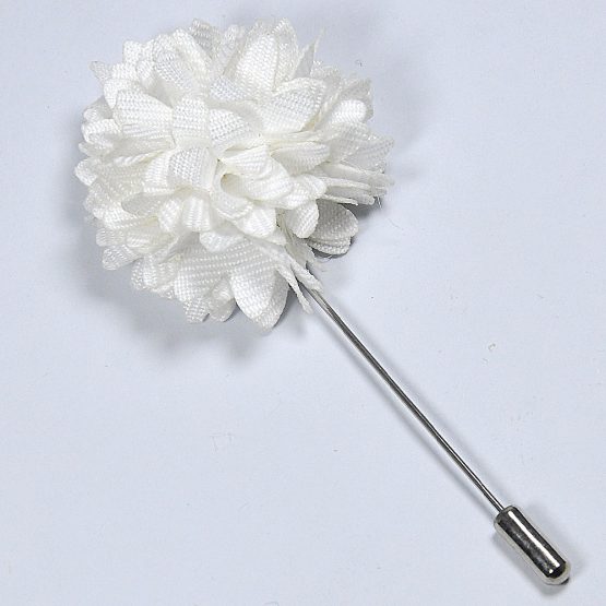 Stylish White Flower Lapel Pin