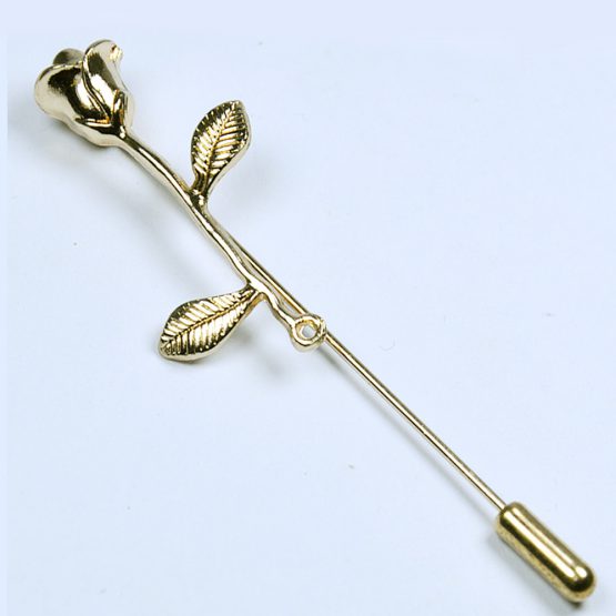 Stylish Golden Flower Lapel Pin