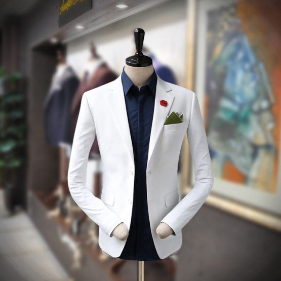White Customize Men’s Blazer for Summer- Andre Emilio
