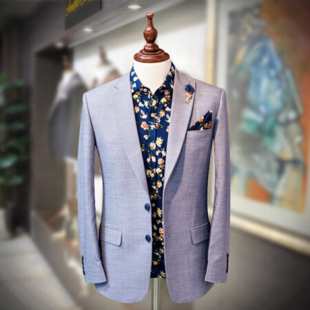 2 Piece Sky Blue Suit