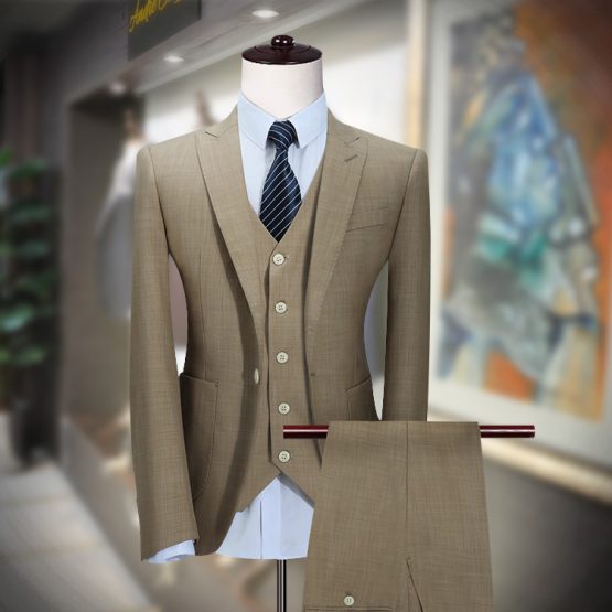 Elegant Customized 3PCs Olive Suit by Andre Emilio