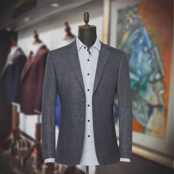 Customize Texture Gray Blazer for Men