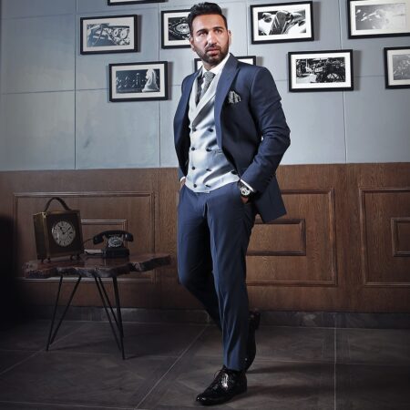 Bluish Grey 3 Piece Suit