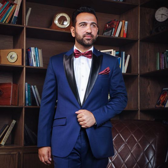 Navy Blue Tuxedo By Andre Emilio
