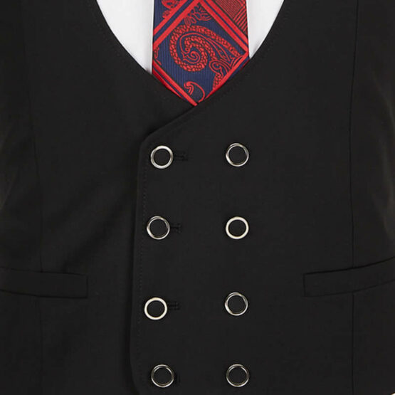 Vest Button Luxury Black 3 Piece Suit.jpg