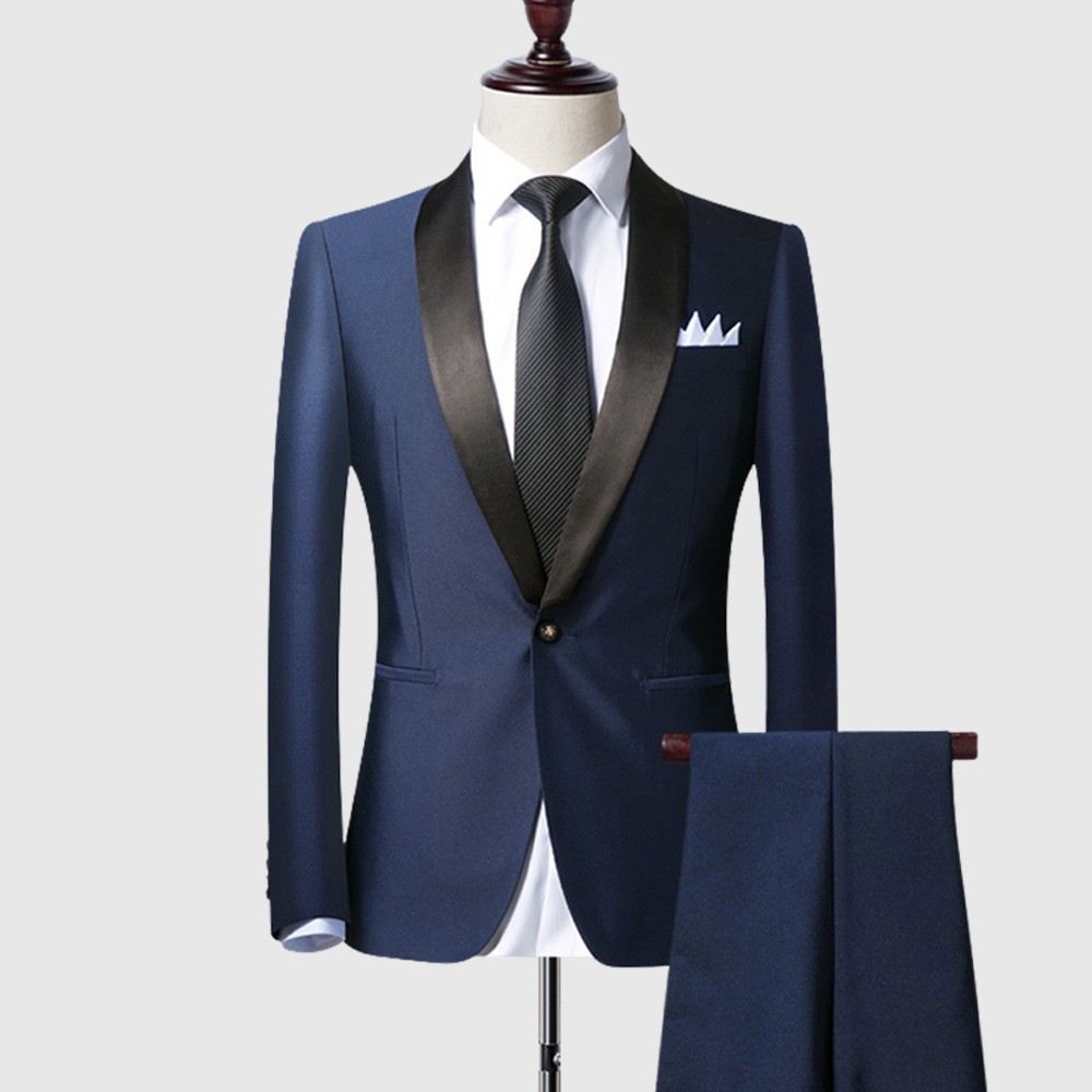 Blue 2-Piece Tuxedo Suits
