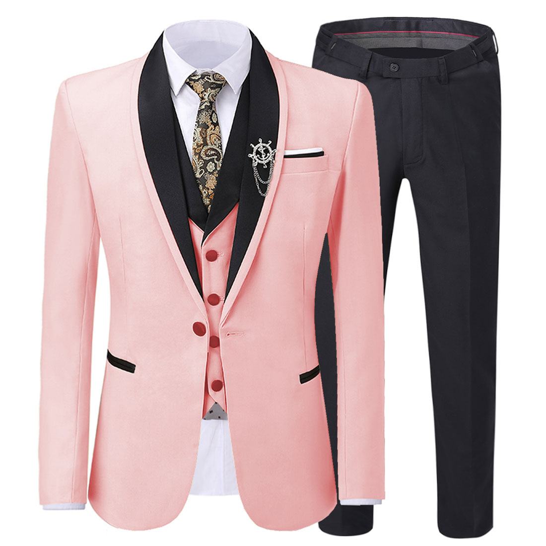 Pink Tuxedo Suit
