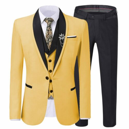 Yellow Tuxedo Suit for Wedding