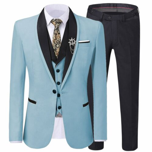 Sky Blue Tuxedo Wedding Suit