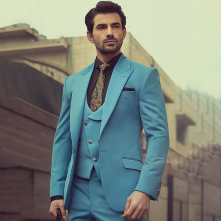 Blue Office Suit For Men