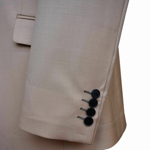 Beige Color Jackt With Black Buttons