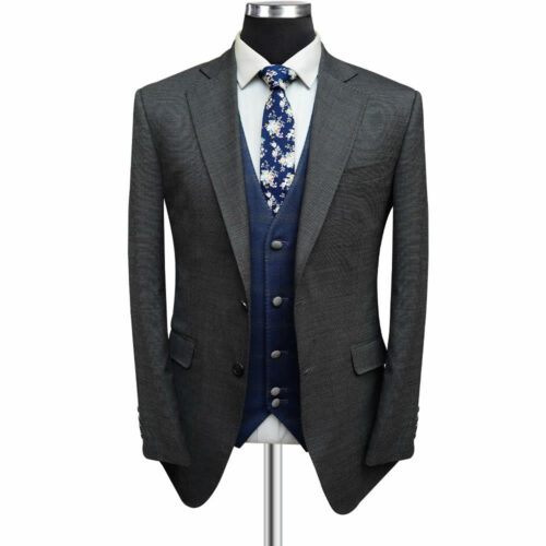 Charcoal Grey Suit With Navy Vest