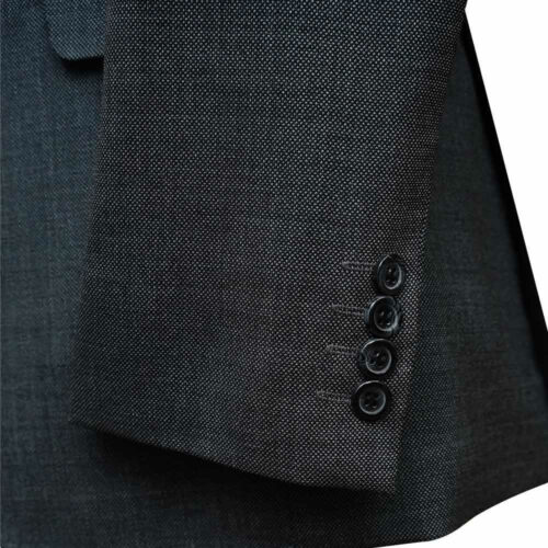 Charcoal Grey Suit With Black Button