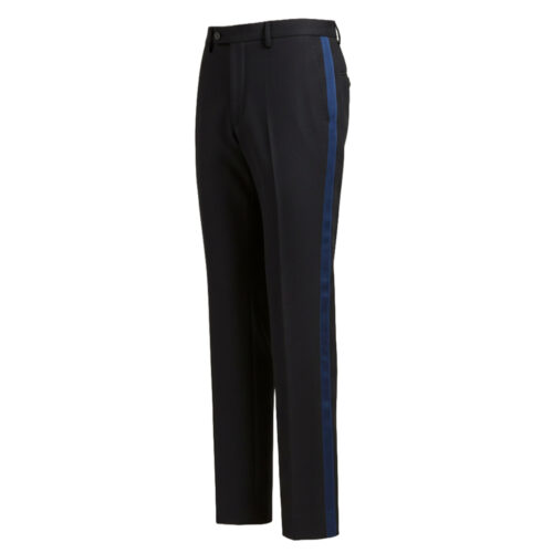 Black Tux With Navy Blue Stripe On Side