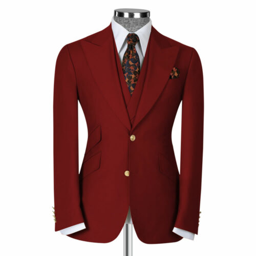 Maroon 3 Piece Suit For Men