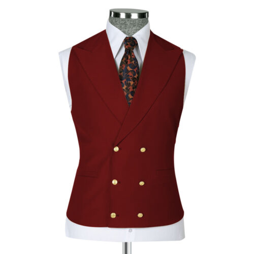 Maroon 3 Piece Suit Waistcoat