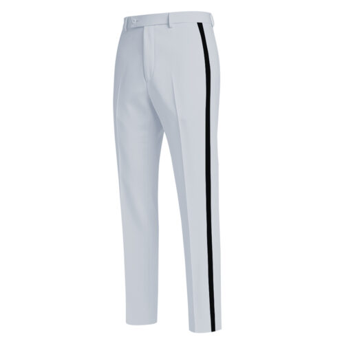 White Tuxedo Pant With Black Strip