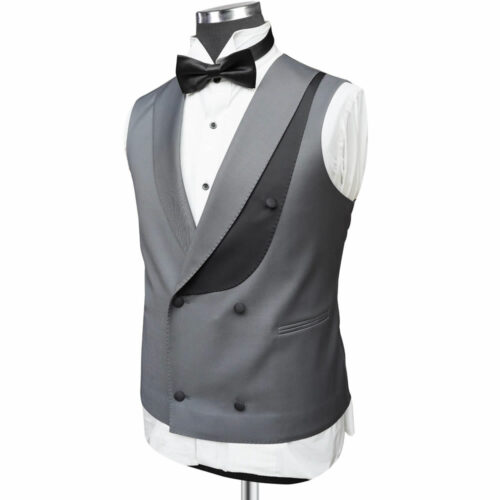 Grey And Black Waistcoat