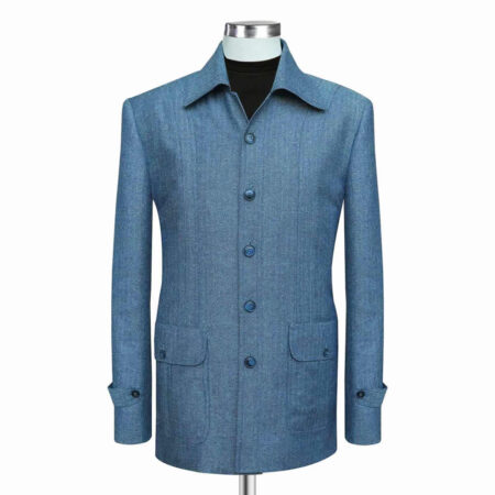 Blue Wool Overcoat