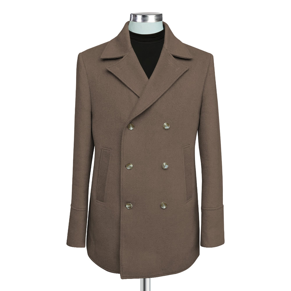 Brown Double Breasted Overcoat