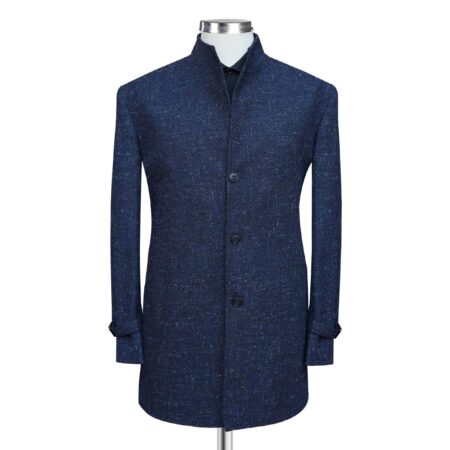 Navy Blue Overcoat For Men