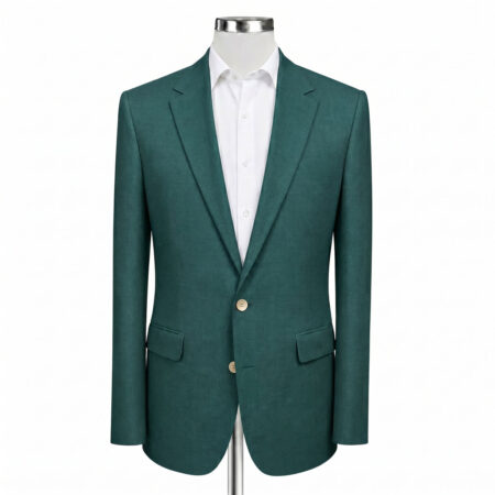 Custom Green Linen Suit